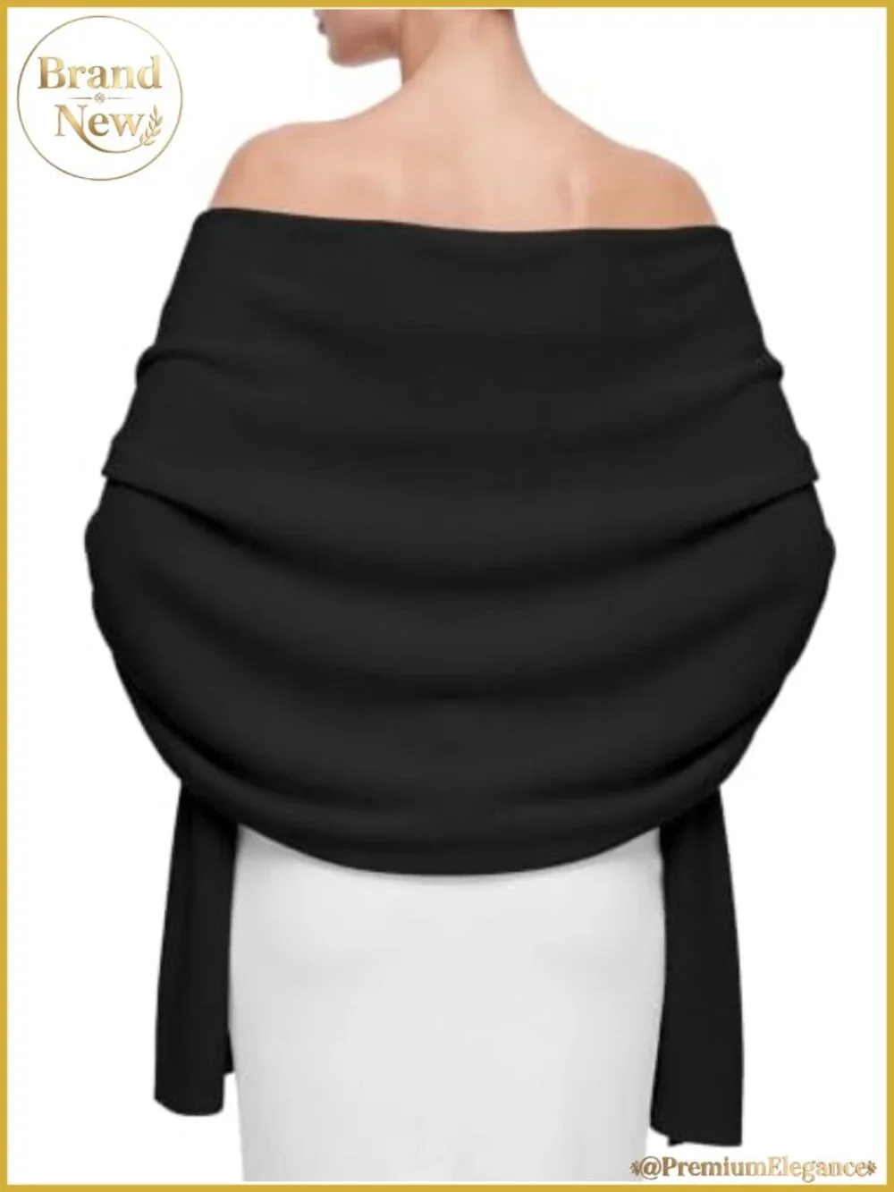 Womens Knit Pashmina Shawl Wrap Evening Dress Cover Up Wedding Cape